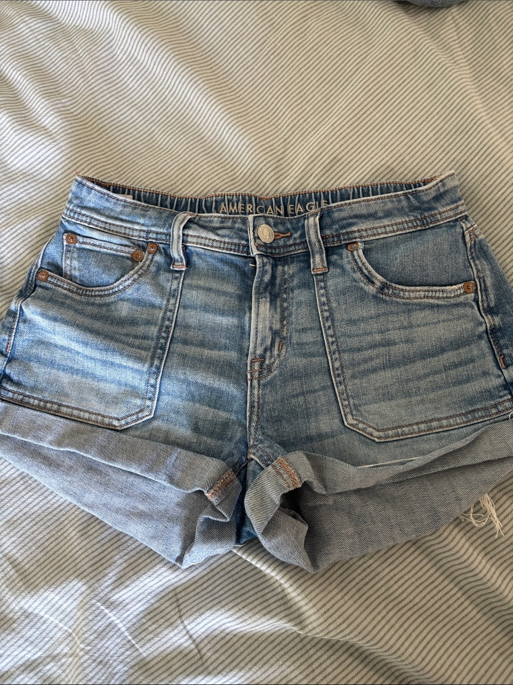 American Eagle Outfitters Light Wash Denim Shorts